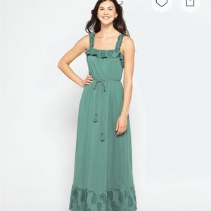 Daniel Rainn Sea Pine Knit Maxi Dress
